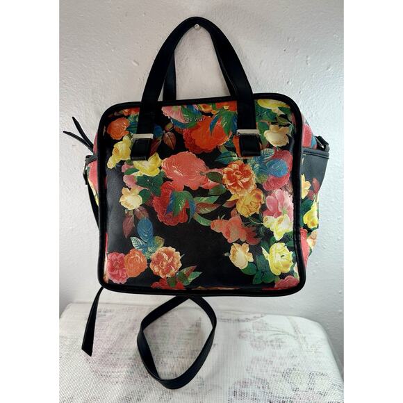 Nine West Floral And Black Purse Crossbody - Picture 2 of 10